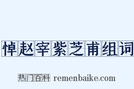 悼赵宰紫芝甫组词是什么意思的图片